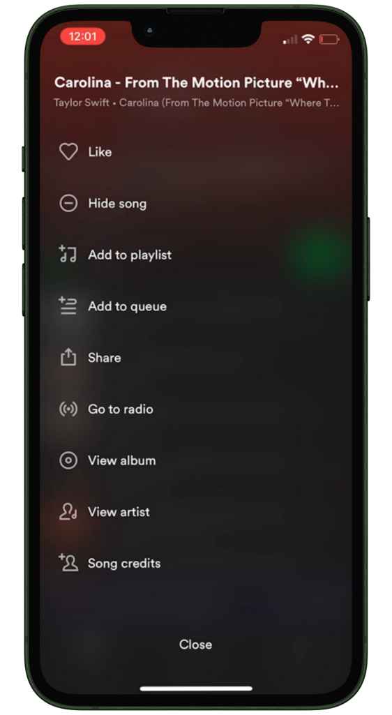 Spotify Screenshot 2